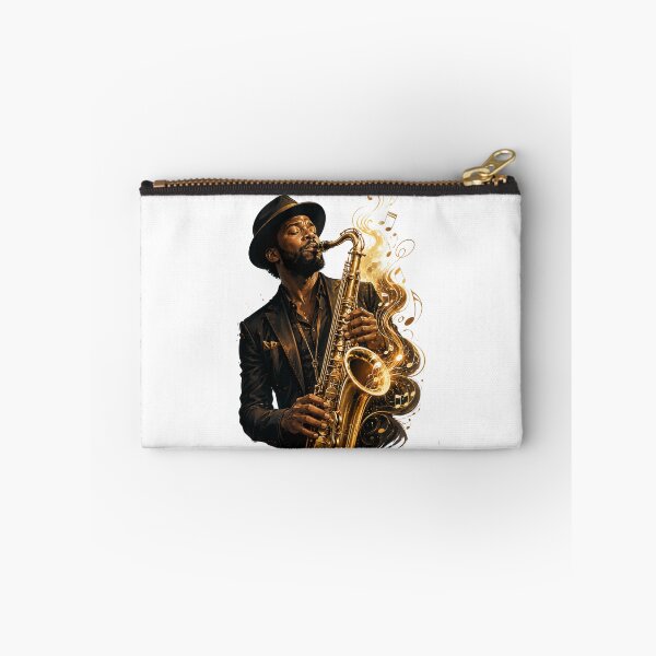 Item preview, Soulful Saxophonist – Golden Jazz Music Art designed and sold by MarekoraStudio.