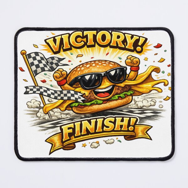 Item preview, Victory Finish Racing Burger Funny Champion Food Graphic designed and sold by irfanshikh.