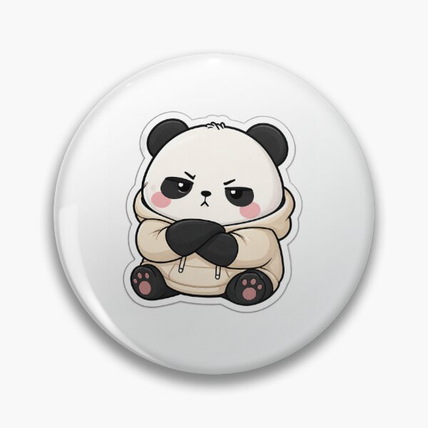Item preview, Moody Mochi Panda – Sassy Chibi Panda Sticker designed and sold by FAZ-DESIGNS.
