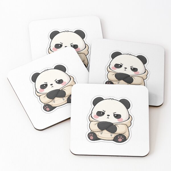 Item preview, Moody Mochi Panda – Sassy Chibi Panda Sticker designed and sold by FAZ-DESIGNS.