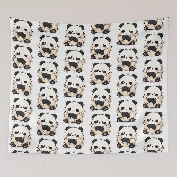 Item preview, Moody Mochi Panda – Sassy Chibi Panda Sticker designed and sold by FAZ-DESIGNS.