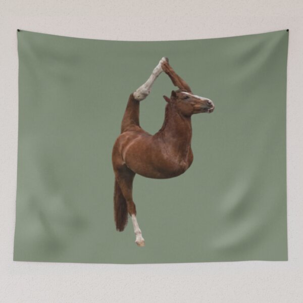 Item preview, Cursed Single Flexible Horse Meme designed and sold by CamilasPrints.