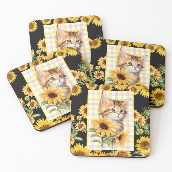 Item preview, Sunflowers and Kittens designed and sold by MountainRoisin.