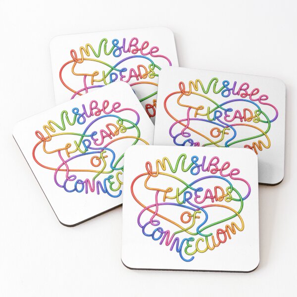 Item preview, Invisible Threads of Connection – Rainbow Typography Art designed and sold by puzzell.