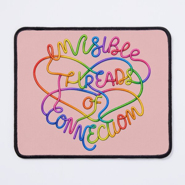 Artikelvorschau, Invisible Threads of Connection – Rainbow Typography Art entworfen und verkauft von puzzell.