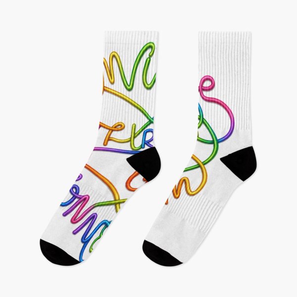 Item preview, Invisible Threads of Connection – Rainbow Typography Art designed and sold by puzzell.