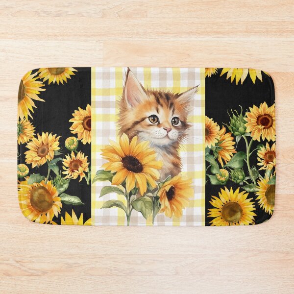 Item preview, Sunflowers and Kittens designed and sold by MountainRoisin.