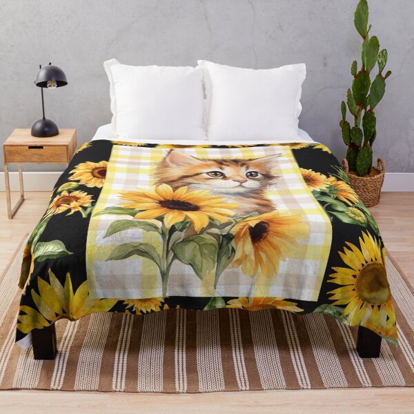 Item preview, Sunflowers and Kittens designed and sold by MountainRoisin.