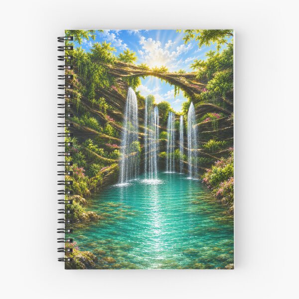 Item preview, Enchanted Sunlit Waterfall Grotto designed and sold by ArtByIness.
