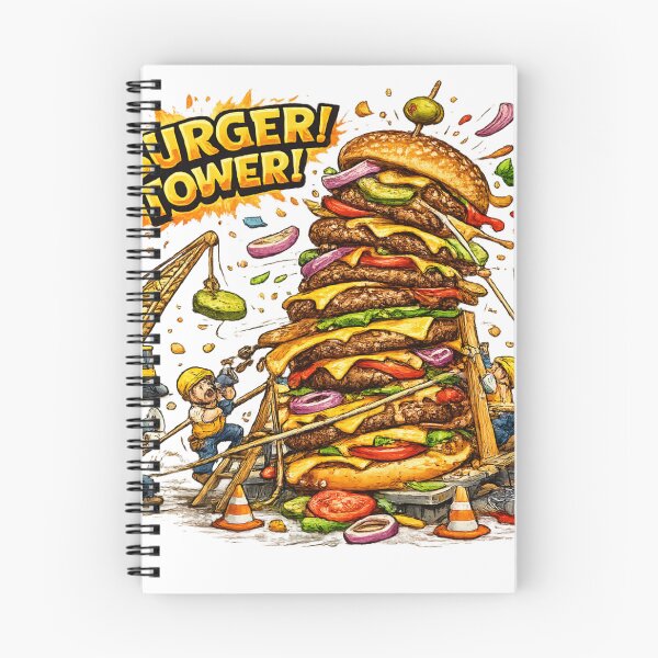 Item preview, Burger Tower Giant Cheeseburger Construction Funny Graphic designed and sold by irfanshikh.