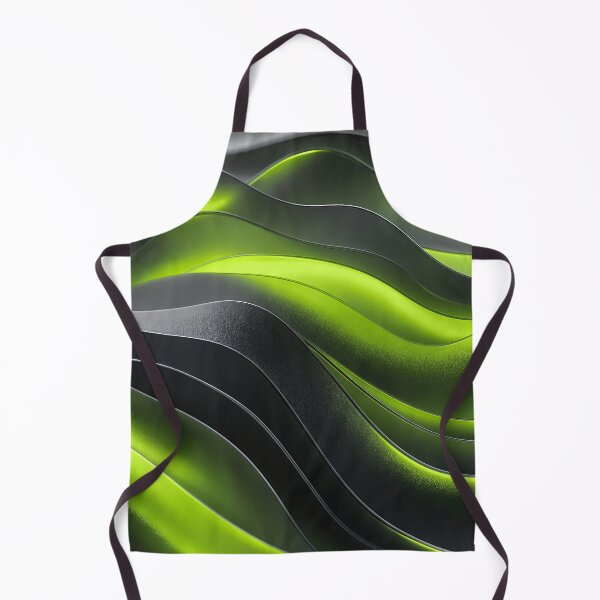 Item preview, Futuristic Cyberpunk Neon Green and Dark Metallic Waves designed and sold by Aimaniia666.