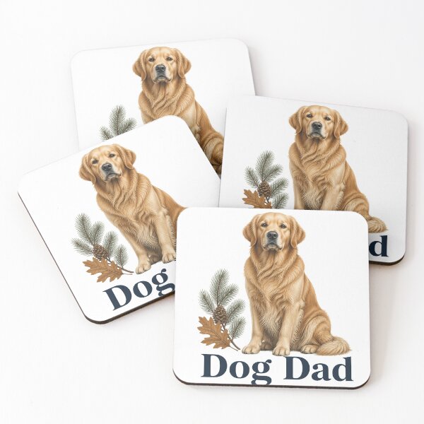 Item preview, Dog Dad Golden Retriever Design designed and sold by PawsPositive.