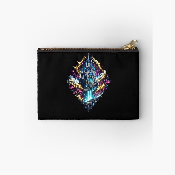 Item preview, Cyberpunk Fantasy Castle Neon Storm Illustration designed and sold by ArtoryWorks.
