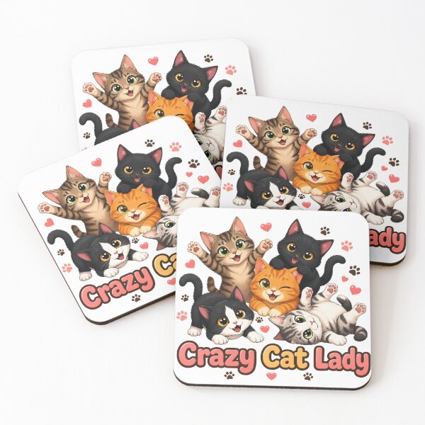 Item preview, Crazy Cat Lady Cute Cats Design designed and sold by PawsPositive.