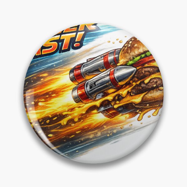 Item preview, Burger Blast Rocket Cheeseburger Action Vintage Graphic designed and sold by irfanshikh.