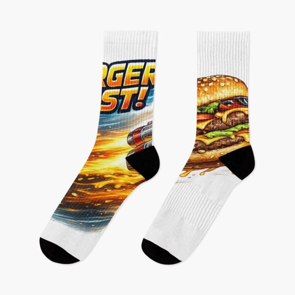 Item preview, Burger Blast Rocket Cheeseburger Action Vintage Graphic designed and sold by irfanshikh.