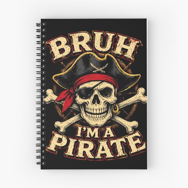 Item preview, Bruh I'm A Pirate Funny Vintage Skull Captain Meme designed and sold by Vermanartist.