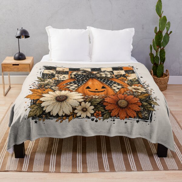 Item preview, Floral Fall Pumpkin, Fall Pumpkin, Retro Halloween, Vintage Autumn, Thanksgiving designed and sold by Sprinkle12345.