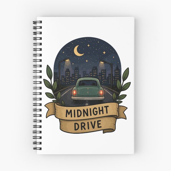 Item preview, Midnight Drive Retro Car | Night City Road Trip Aesthetic designed and sold by RidaSalArt.