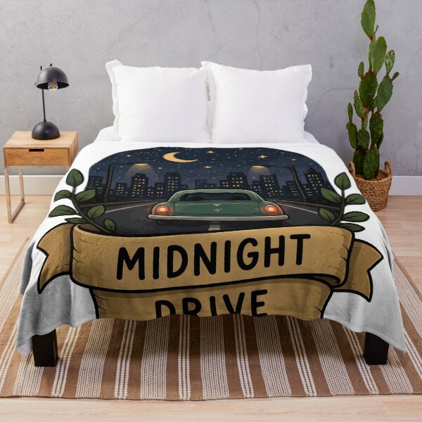 Item preview, Midnight Drive Retro Car | Night City Road Trip Aesthetic designed and sold by RidaSalArt.