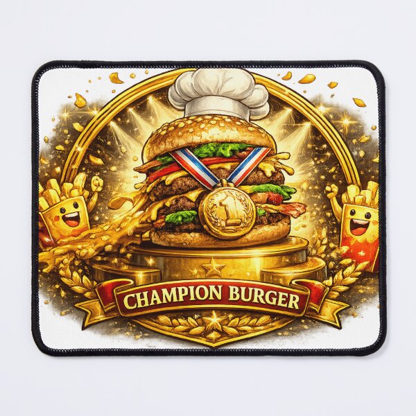 Item preview, Champion Burger Gold Medal Funny Cheeseburger Vintage T-Shirt & Sticker designed and sold by irfanshikh.