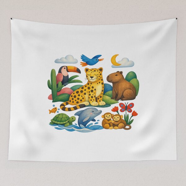 Item preview, Whimsical Wildlife Animal Friends T-Shirt designed and sold by Santuário da Bicharada.