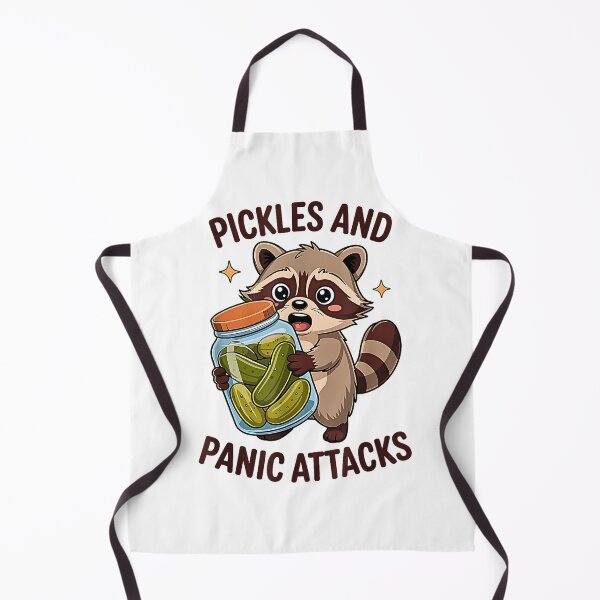Item preview, Funny Raccoon Pickles and Panic Attacks Cute Pickle Lover Humor designed and sold by Rahamkshop.