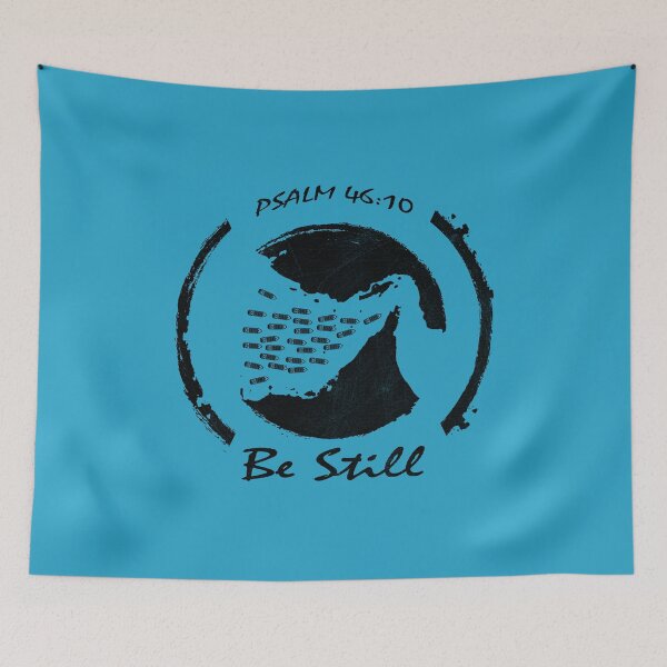 Item preview, Be Still - Strait of Hormuz Map Psalm 46:10 Bible Verse Geopolitical Maritime Iran War Minimal funny but thoughtful Design - black designed and sold by ZechJohnRB.