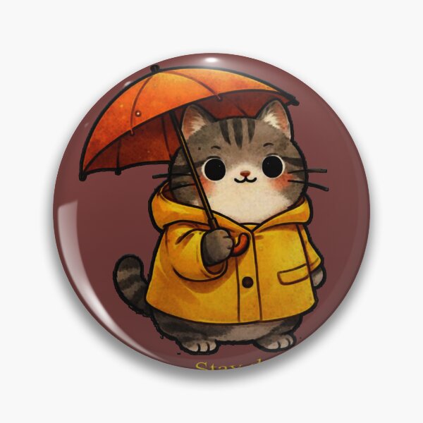 Item preview, stay dry cute cat Kawai art  designed and sold by  Mudikeys.