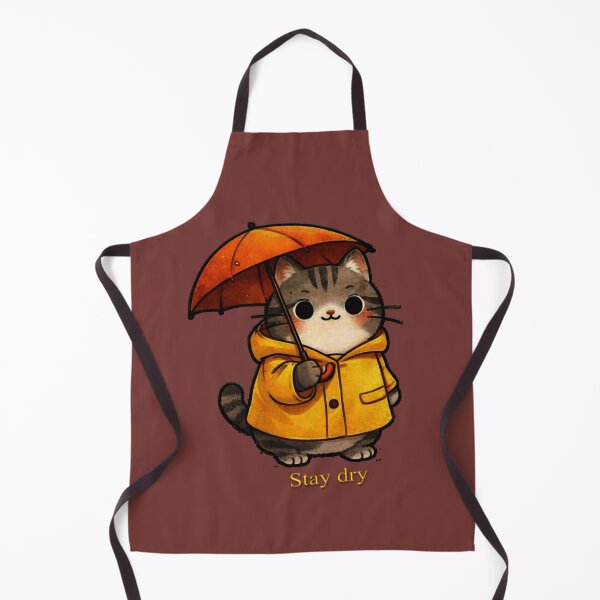Item preview, stay dry cute cat Kawai art  designed and sold by  Mudikeys.