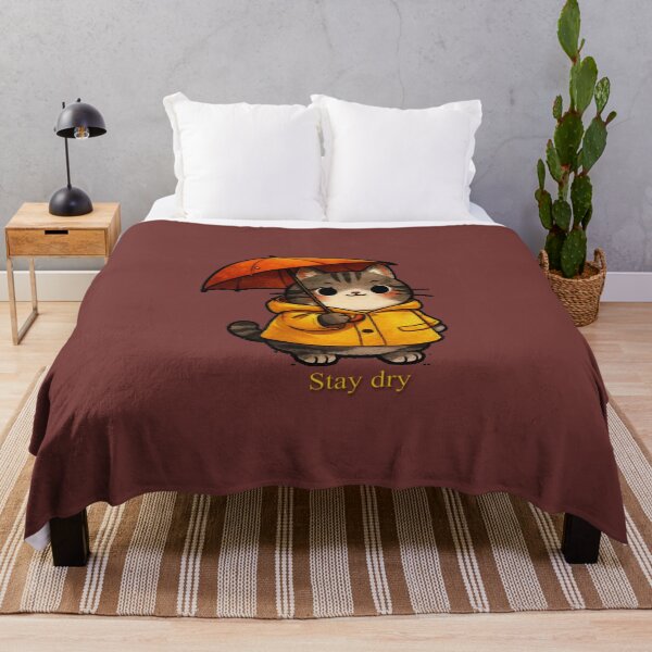 Item preview, stay dry cute cat Kawai art designed and sold by Mudikeys.
