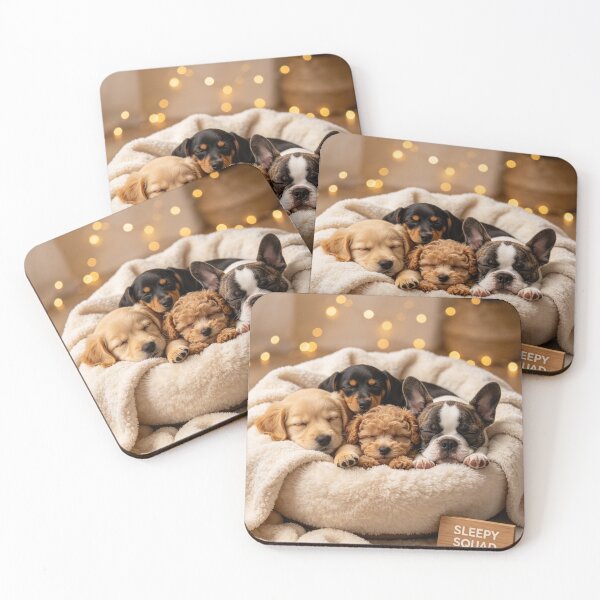 Item preview, Sleepy Squad Cute Puppies Napping Dog Lovers designed and sold by BagFactoryUK.