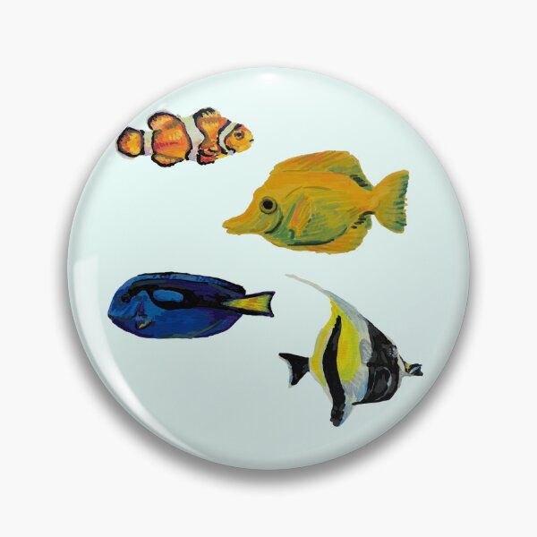 Item preview, Fish Friends: Yellow Tang, Blue Tang, Clownfish, Moorish Idol designed and sold by Mushroom-Lad.