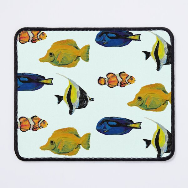 Item preview, Fish Friends: Yellow Tang, Blue Tang, Clownfish, Moorish Idol designed and sold by Mushroom-Lad.