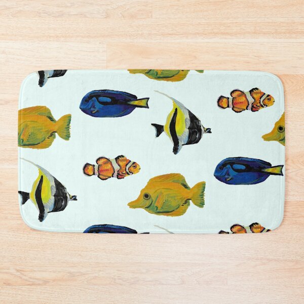 Item preview, Fish Friends: Yellow Tang, Blue Tang, Clownfish, Moorish Idol designed and sold by Mushroom-Lad.