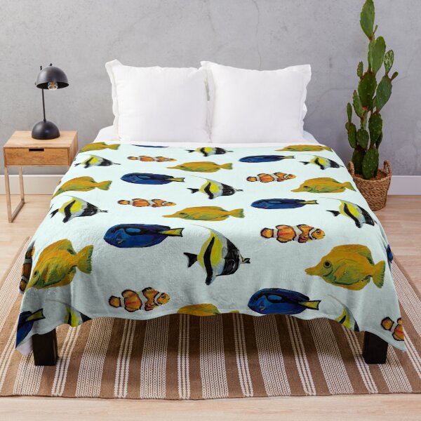Item preview, Fish Friends: Yellow Tang, Blue Tang, Clownfish, Moorish Idol designed and sold by Mushroom-Lad.