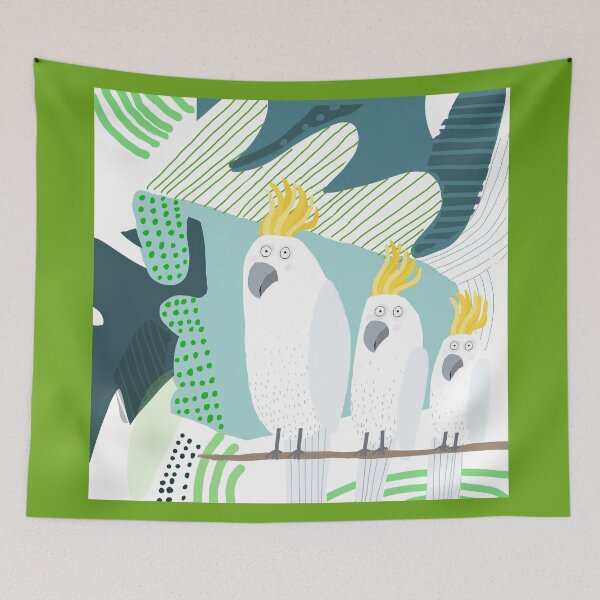 Item preview, Funny Cockatoos in the Jungle by Artist Carla Daly designed and sold by Carla Daly.