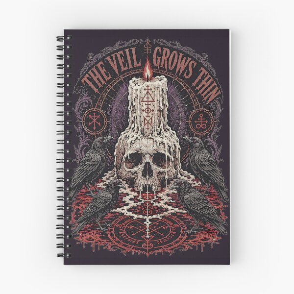 Item preview, The Veil Grows Thin Gothic Skull Raven | Dark Samhain Occult Graphic  designed and sold by InkspirationGraphics.