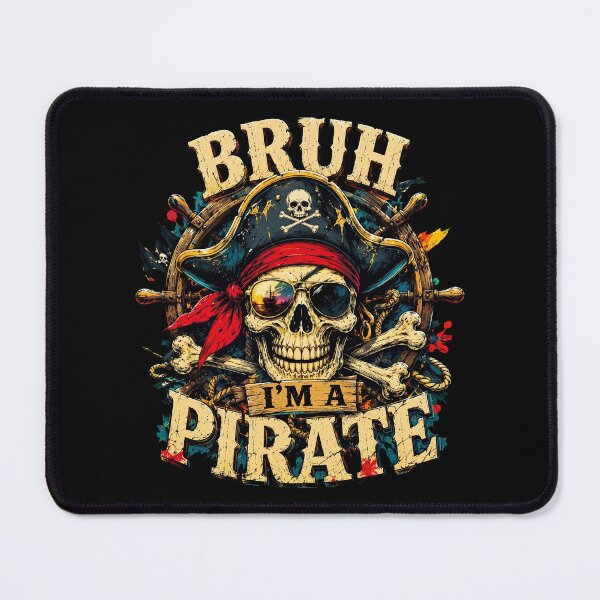 Item preview, Bruh Im A Pirate Funny Skull Captain Retro Meme designed and sold by Vermanartist.