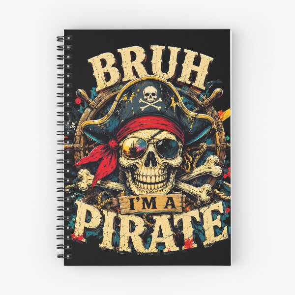 Item preview, Bruh Im A Pirate Funny Skull Captain Retro Meme designed and sold by Vermanartist.