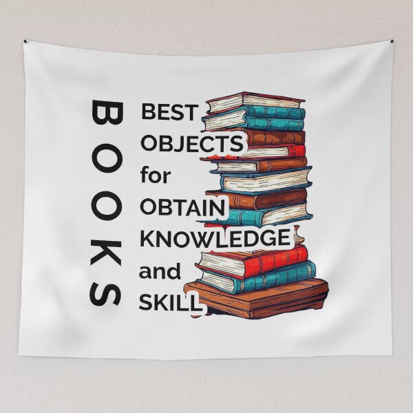 Item preview, Motivational Quote about the Culture BOOKS - BEST OBJECTS for OBTAIN KNOWLEDGE and SKILL designed and sold by Giulivo Store Graphic.
