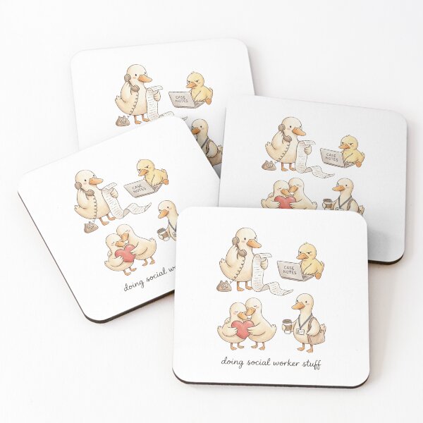 Item preview, Doing Social Worker Stuff Ducks Cartoon Illustration, Administrative Assistant, Mental Health Worker  designed and sold by HamadaArtivio1.