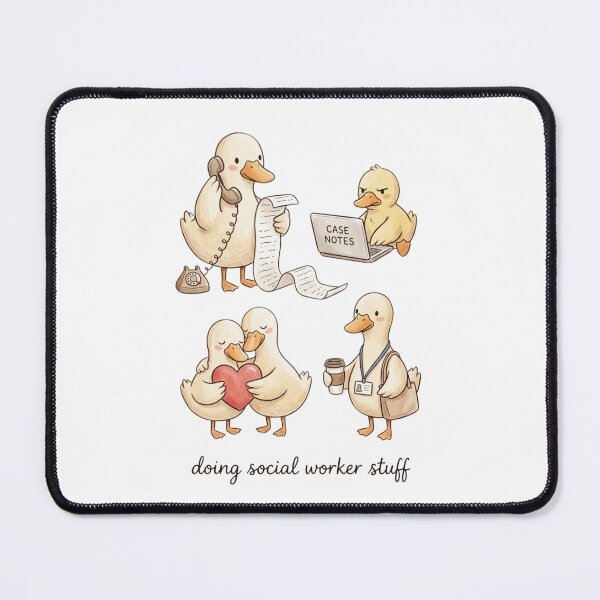 Item preview, Doing Social Worker Stuff Ducks Cartoon Illustration, Administrative Assistant, Mental Health Worker designed and sold by HamadaArtivio1.