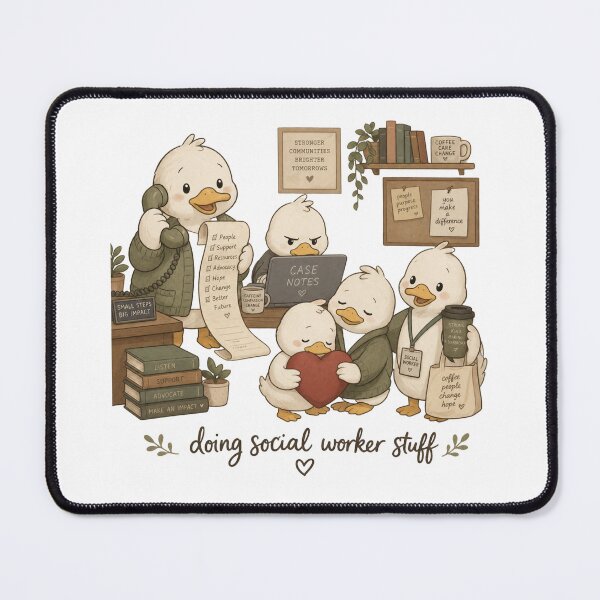 Item preview, Doing Social Worker Stuff Cute Cartoon Ducks Illustration, Mental Health Worker designed and sold by HamadaArtivio1.