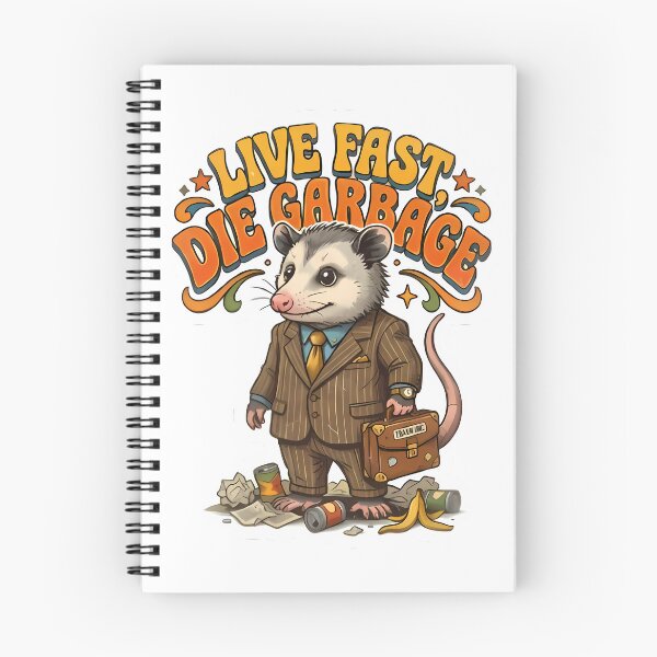 Item preview, Live Fast, Die Garbage Opossum designed and sold by Linework Studio.