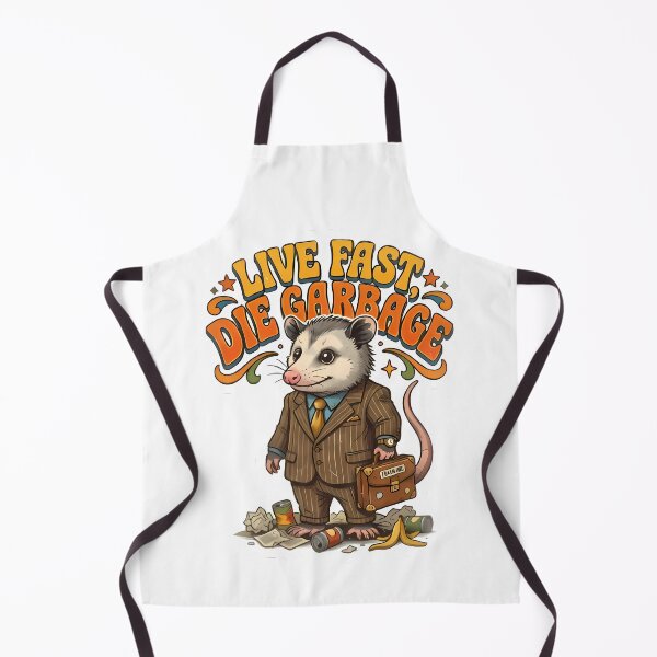 Item preview, Live Fast, Die Garbage Opossum designed and sold by Linework Studio.