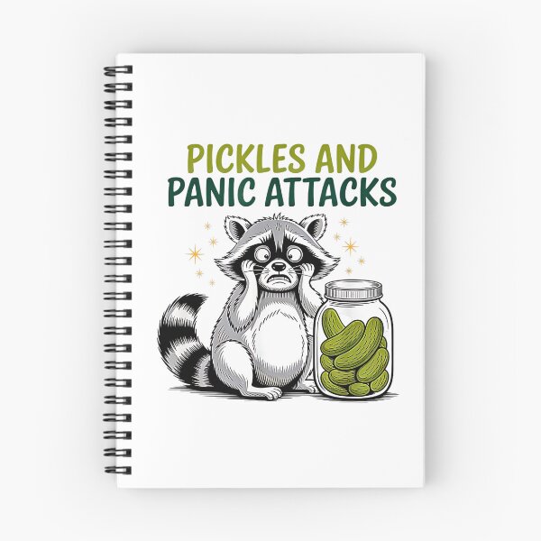 Item preview, Funny Raccoon Pickles and Panic Attacks Cute Pickle Lover Humor designed and sold by Rahamkshop.