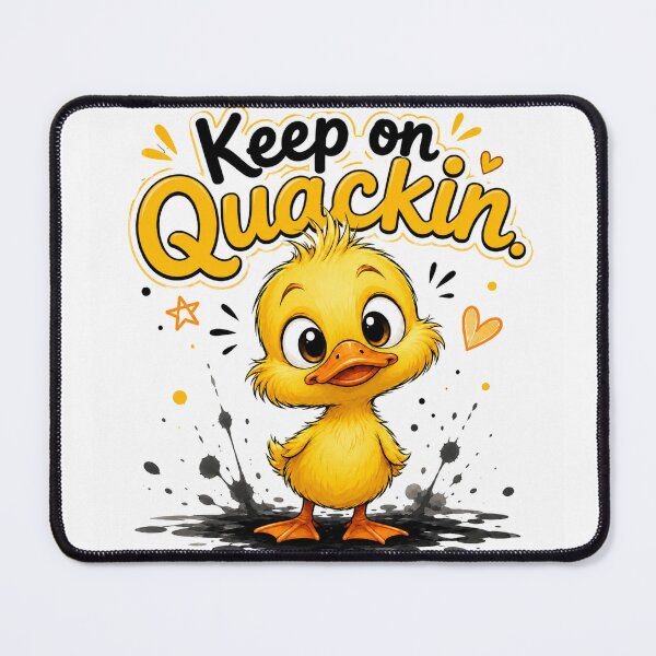 Item preview, Keep on Quackin' | Cute Baby Duck Cartoon Sticker | Funny Kawaii Duck Gift designed and sold by CRAZZYDOODLES.