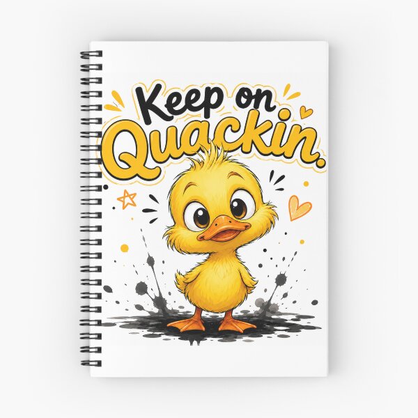 Item preview, Keep on Quackin' | Cute Baby Duck Cartoon Sticker | Funny Kawaii Duck Gift designed and sold by CRAZZYDOODLES.