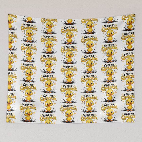 Item preview, Keep on Quackin' | Cute Baby Duck Cartoon Sticker | Funny Kawaii Duck Gift designed and sold by CRAZZYDOODLES.